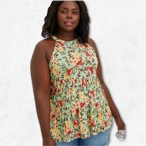 TORRID Tiered Tank - Floral - 3x Plus Size
